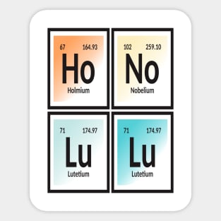 Honolulu Periodic Table Sticker